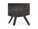 Chaise confortable HARRY en microfibre grise et pieds en bois noir