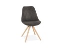CH03290DGNA 5420072089744 Chaise confortable HARRY en microfibre grise et pieds en bois finition naturelle