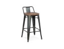 BS04170BR 5420072099781 Tabouret snack mi-hauteur MECANO MINI en métal gris foncé style industriel