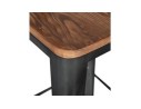 Tabouret snack mi-hauteur MECANO MINI en métal gris foncé style industriel