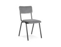CH04170DG 5404028310267 Chaise de cuisine VANINA en tissu côtelé gris foncé