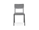 Chaise de cuisine VANINA en tissu côtelé gris foncé