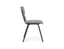 Chaise de cuisine VANINA en tissu côtelé gris foncé