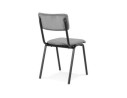 Chaise de cuisine VANINA en tissu côtelé gris foncé