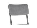 Chaise de cuisine VANINA en tissu côtelé gris foncé