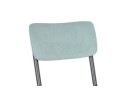 Chaise de cuisine VANINA en tissu côtelé bleu