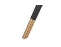 Chaise design HAMILTON en velours moutarde et pieds en bois noir