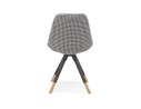 Chaise design HAMILTON en tissu pied de poule et pieds en bois noir