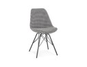 CH04550DIBL 5404028318959 Chaise design ZAZY en tissu pied de poule et pieds en métal noir