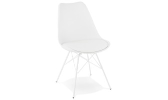 CH01630WH 5420072045993 Chaise design BYBLOS blanche style industriel