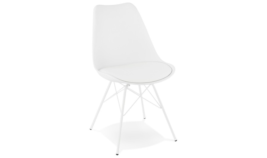 CH01630WH 5420072045993 Chaise design BYBLOS blanche style industriel CH01630WH 5420072045993 Chaise design BYBLOS blanche style industriel