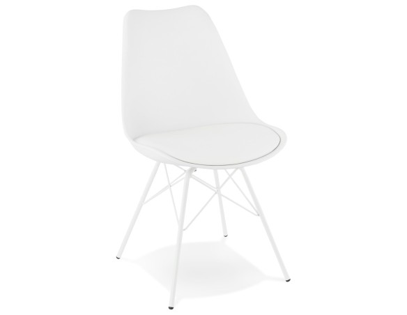 CH01630WH 5420072045993 Chaise design BYBLOS blanche style industriel