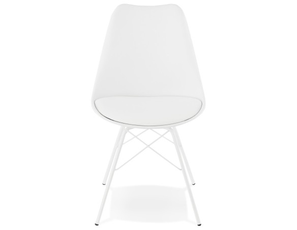 Chaise design BYBLOS blanche style industriel