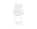 Chaise design BYBLOS blanche style industriel