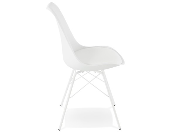 Chaise design BYBLOS blanche style industriel