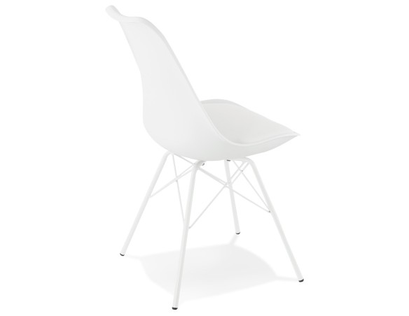 Chaise design BYBLOS blanche style industriel