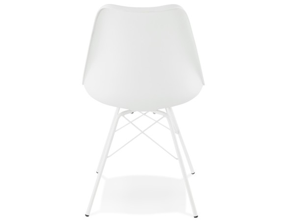 Chaise design BYBLOS blanche style industriel