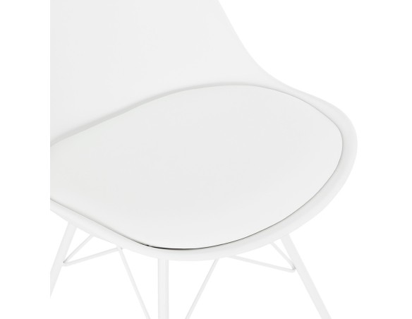 Chaise design BYBLOS blanche style industriel