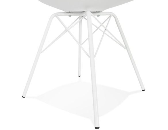 Chaise design BYBLOS blanche style industriel