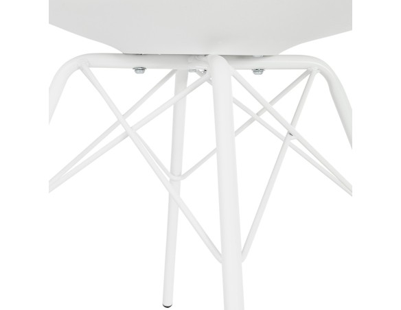 Chaise design BYBLOS blanche style industriel