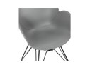 Chaise design SATELIT grise style industriel avec pieds en métal noir