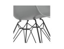 Chaise design SATELIT grise style industriel avec pieds en métal noir