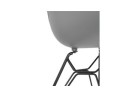 Chaise design SATELIT grise style industriel avec pieds en métal noir