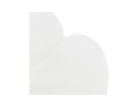 Chaise moderne UNAMI blanche en matière plastique avec pieds en métal chromé