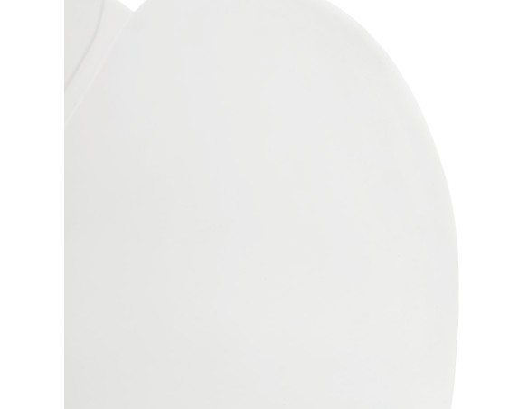 Chaise moderne UNAMI blanche en matière plastique avec pieds en métal chromé