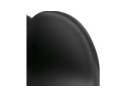 Chaise moderne UNAMI noire en matière plastique avec pieds en métal chromé