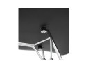 Chaise moderne UNAMI noire en matière plastique avec pieds en métal chromé