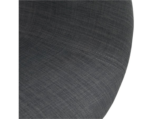 Chaise moderne ORIGAMI en tissu gris foncé avec pieds en métal chromé