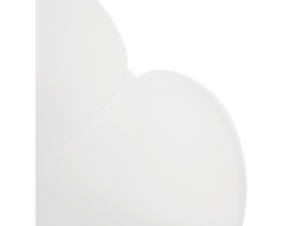 Chaise moderne FIDJI blanche avec pieds en métal blanc