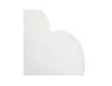 Chaise moderne FIDJI blanche avec pieds en métal blanc