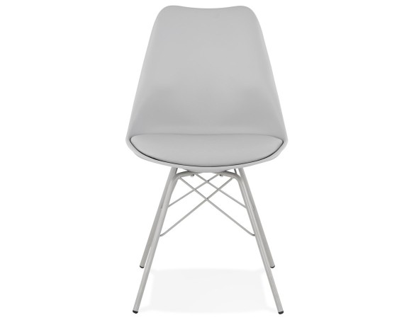 Chaise design BYBLOS grise style industriel