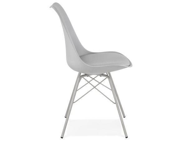 Chaise design BYBLOS grise style industriel