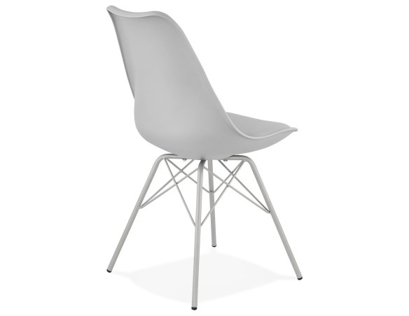 Chaise design BYBLOS grise style industriel
