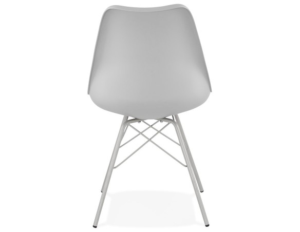 Chaise design BYBLOS grise style industriel