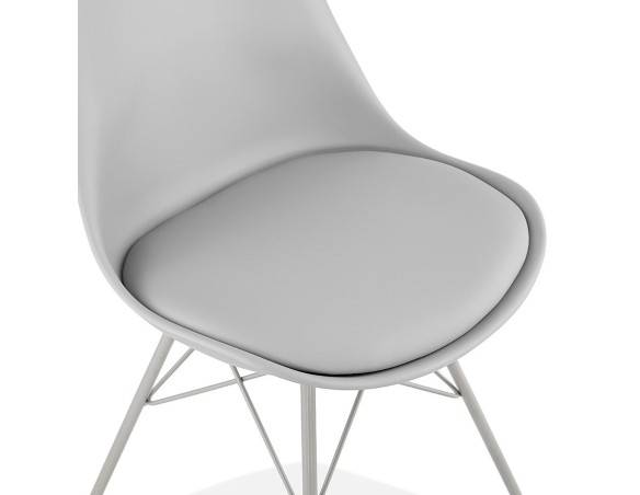 Chaise design BYBLOS grise style industriel