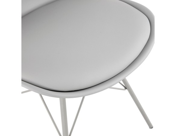 Chaise design BYBLOS grise style industriel