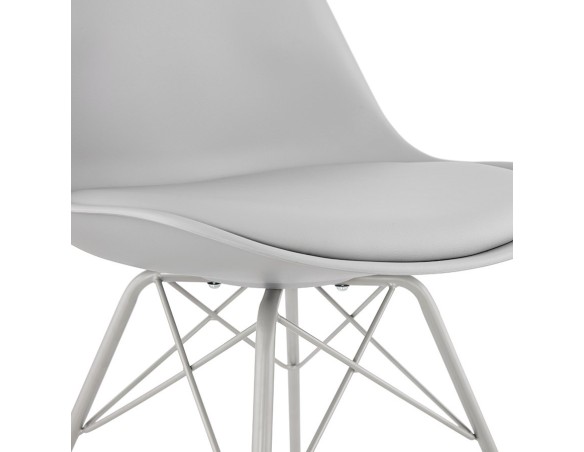 Chaise design BYBLOS grise style industriel