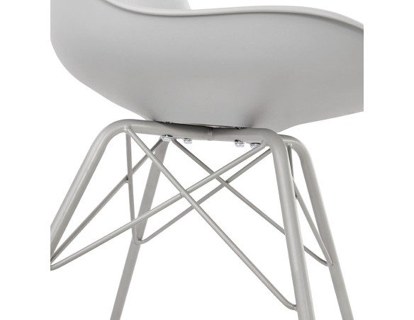 Chaise design BYBLOS grise style industriel
