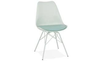 CH03260LE 5420072088662 Chaise design BYBLOS vert clair style industriel