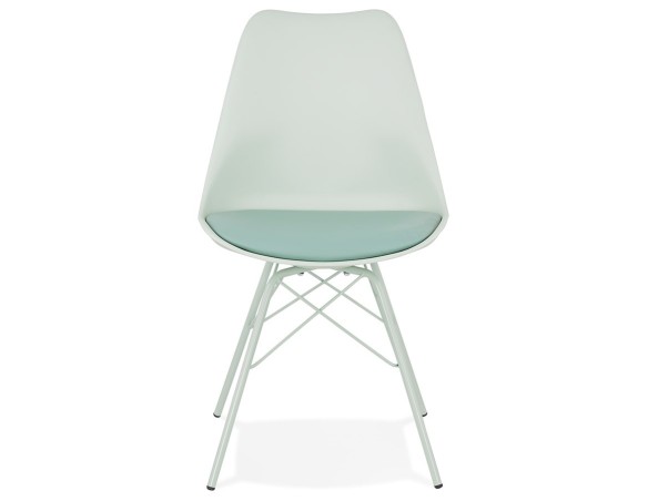 Chaise design BYBLOS vert clair style industriel