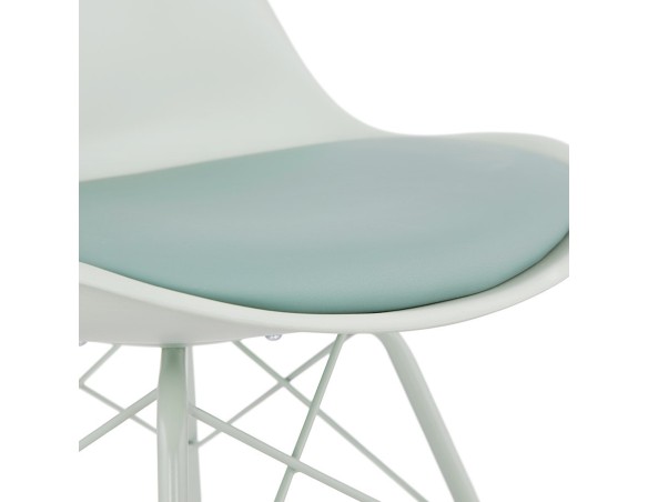 Chaise design BYBLOS vert clair style industriel
