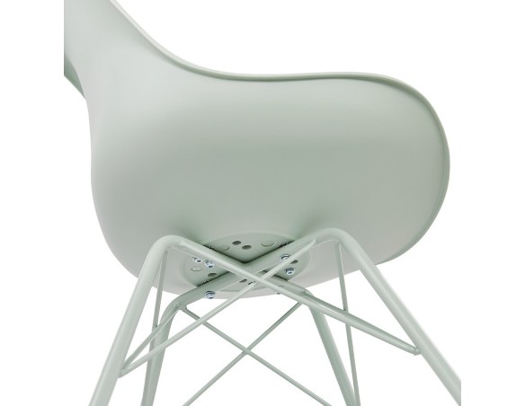 Chaise design BYBLOS vert clair style industriel