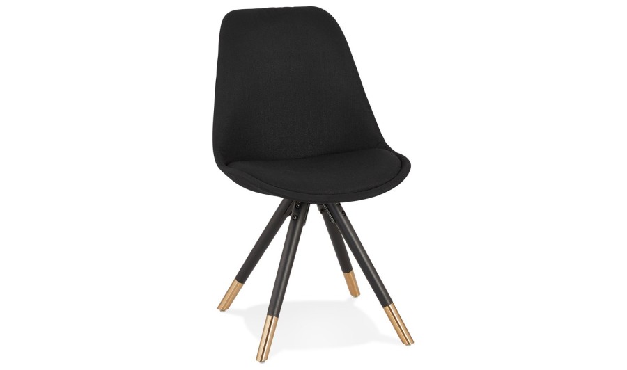 CH03540BLBL 5420072093420 Chaise vintage POPI en tissu et bois noir CH03540BLBL 5420072093420 Chaise vintage POPI en tissu et bois noir
