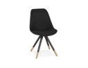 CH03540BLBL 5420072093420 Chaise vintage POPI en tissu et bois noir