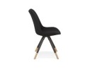 Chaise vintage POPI en tissu et bois noir