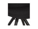 Chaise vintage POPI en tissu et bois noir